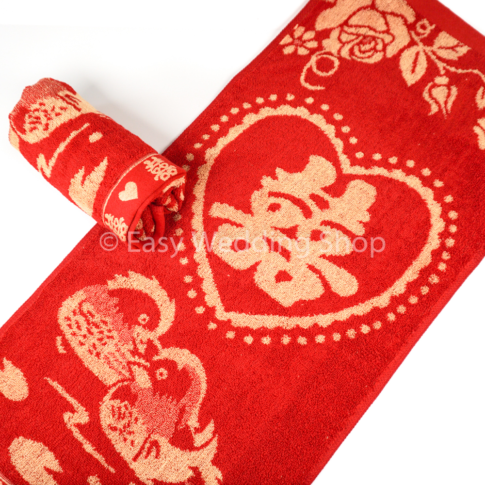 Wedding Red Towel 面巾